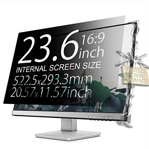 Xianan Protect Computer Privacy - 23.6 Inch 16:9 Aspect Ratio Computer Privacy Screen Protector for Widescreen Monitor - Anti-Glare & Privacy Filters