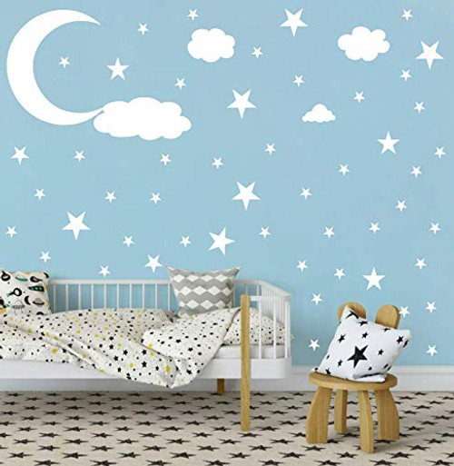 Easu Moon and Stars Wall Decal Vinyl Sticker Kids Wall Decoration Nursery Wall Decal Removable Home Decoration
Easu Moon and Stars Wall Decal Vinyl Sticker Kids Wall Decoration Nursery Wall Decal Removable Home Decoration