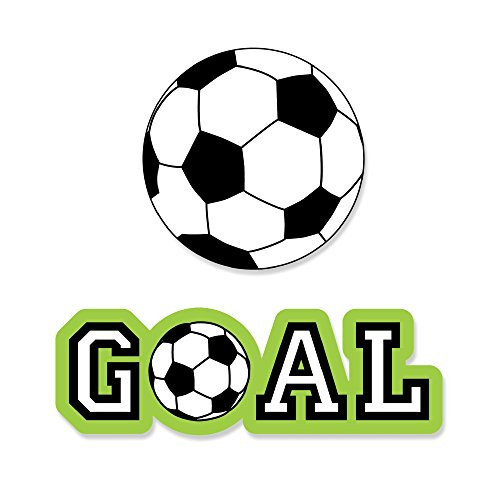 Big Dot of Happiness GOAAAL! - Soccer DIY Shaped Baby Shower or Birthday Party Cut-Outs - 24 Count