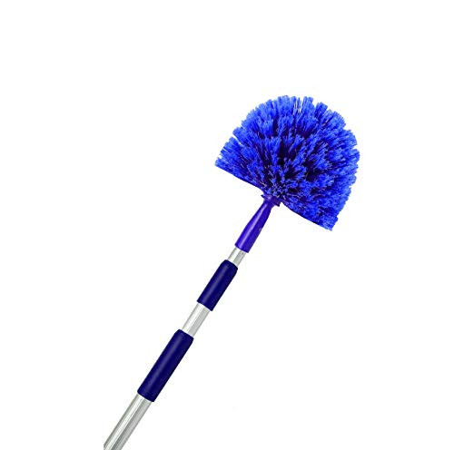 Cobweb Duster, Reach 6 to 15 feet, Ceiling Fan Duster | 3-Stage Telescoping Pole | Medium Stiff Bristles | Long Handle Webster Duster for Cleaning | U.S Duster Co
