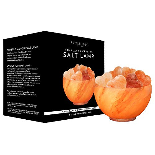 Evolution Salt - Himalayan Salt Abundance Bowl with Hearts 7-8 lbs