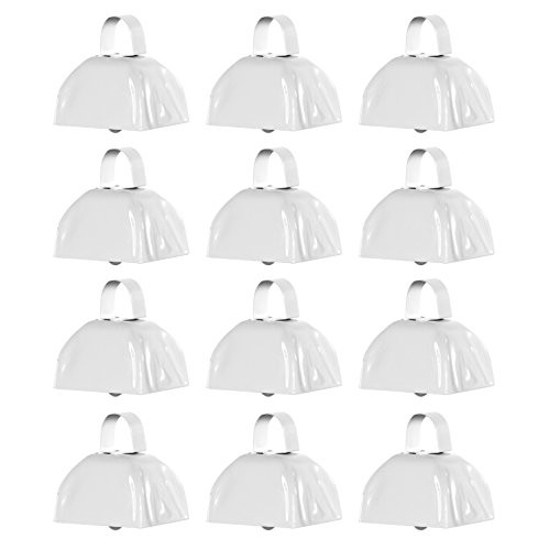 White Metal Cowbell Noisemakers Set - School Cowbells 12 Pack - Play Kreative White Metal Cowbell Noisemakers Set - School Cowbells 12 Pack - Play Kreative