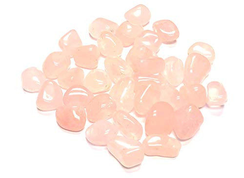 Zentron Crystal Collection: Tumbled Natural Rose Quartz Stones - Large 1" Pieces (1/2 Pound)