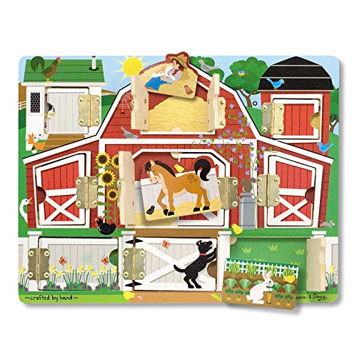 Melissa & Doug Hide and Seek Farm Wooden Activity Board With Barnyard Animal Magnets Melissa & Doug Hide and Seek Farm Wooden Activity Board With Barnyard Animal Magnets