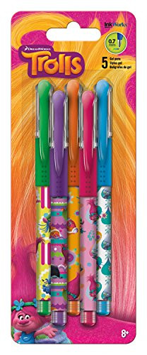 Inkworks Trends International Trolls Movie Colored Gel Pens (5 Pack)