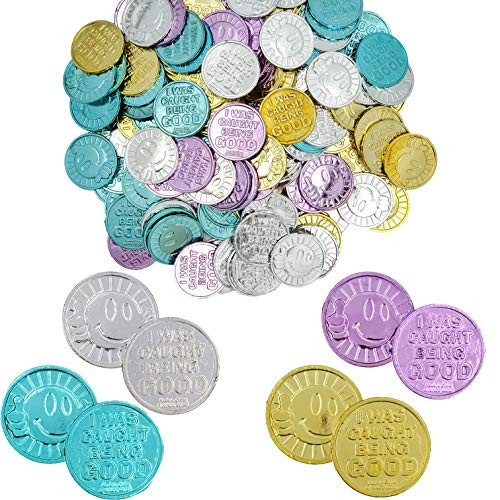The Dreidel Company Plastic Coins, I was Caught Being Good, Educational & Classroom Learning Activities Party Favor (72-Pack)