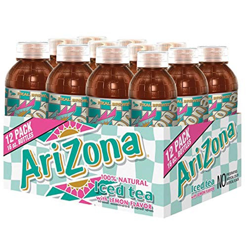 Arizona Tea, Premium Brewed Lemon Bottled Tea, 16 Ounce Bottles, Pack of 12 Arizona Tea, Premium Brewed Lemon Bottled Tea, 16 Ounce Bottles, Pack of 12