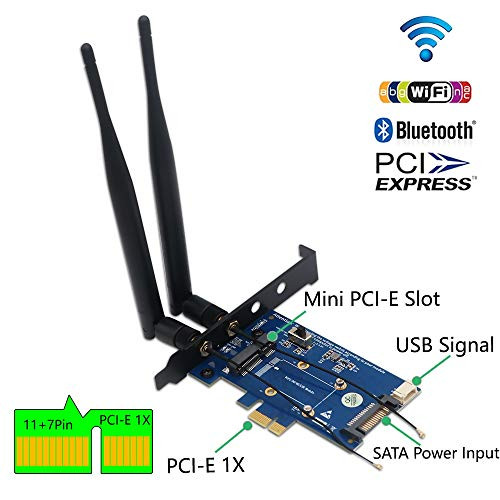 Mustpoint Mini PCI-E PCI Express to PCI-E 1x Adapter with SIM Card Slot for WiFi and 3G/4G/LTE Card Mustpoint Mini PCI-E PCI Express to PCI-E 1x Adapter with SIM Card Slot for WiFi and 3G/4G/LTE Card
