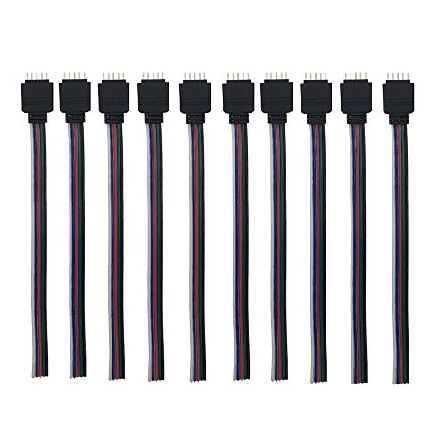 10 pcs/pack 15.5cm 5 Pin RGBW LED Strip Lights Extension Cable Connector?5 PIN RGBW Male AND Female Connector Wire Cable For 3528 5050 SMD LED Strip