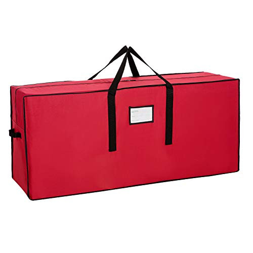 Sattiyrch Christmas Tree Storage Bag,Heavy Duty 600D Oxford Xmas Holiday Extra Large Container up to 6" Artificial Disassembled Trees,45" x 15" x 20" (M)