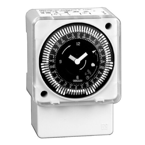 Grasslin by Intermatic MIL72ASWUZH-24 7-Day 24V Surface/Din Rail Mount Electromechanical Time Control with Manual Override