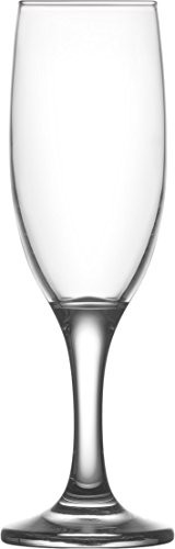 Vikko Clear Glass Champagne Flutes, 8.25 Ounce | Perfect for Parties, Weddings, and Everyday  Made From Thick and Durable Glass  Dishwasher Safe  Set of 6 Sparkling Wine Glasses