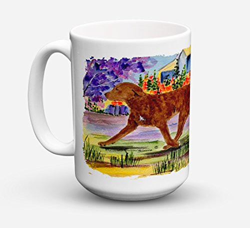Caroline's Treasures SS8435CM15 Chesapeake Bay Retriever Dishwasher Safe Microwavable Ceramic Coffee Mug 15 ounce, 15 ounce, multicolor