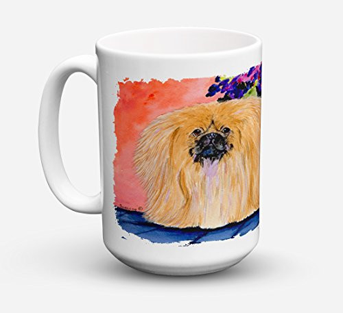Caroline's Treasures SS8661CM15 Pekingese Dishwasher Safe Microwavable Ceramic Coffee Mug 15 ounce, 15 ounce, multicolor