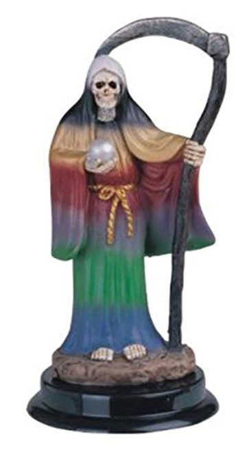 5 Inch Rainbow Santa Muerte Saint Death Grim Reaper Statue Figurine