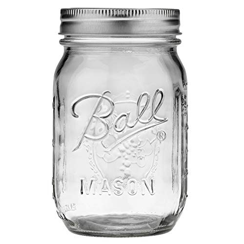 Jarden Ball Regular Mouth 16-Ounces Mason Jar with Lid and Band (1-Unit)