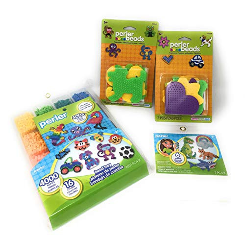 Perler Beads Jewelry Making Kit with Perler Beads, Perler Pegboards, Bead Tray, Idea Book, and Ironing Paper