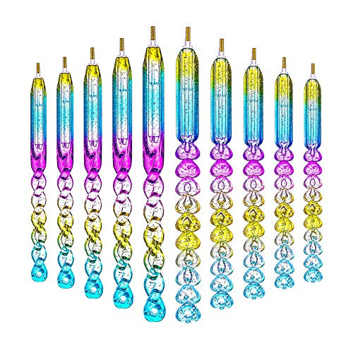SUSSURRO 10 Pieces 5D Diamond Painting Point Drill Pens Heart and Spiral Point Drill Pens Nail Point Drill Pen 5D Diamond Painting Tool for Adult and Kids,2 Style