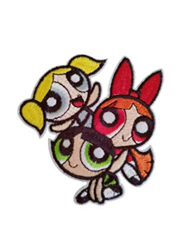Powerpuff Girls Cartoon Characters 3 Inch Tall Embroidered Patch