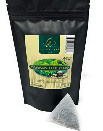Taiwan Oolong Tea - 15 Paper Pyramid Sachet, 3g Each Sachet, Whole Leaf