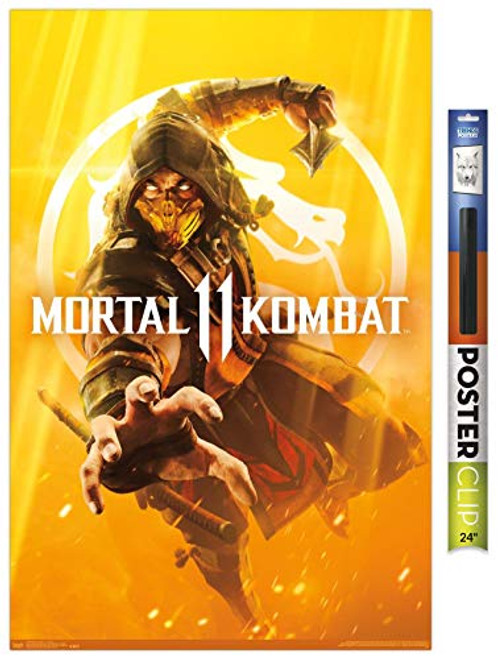 Trends International Poster Clip Mortal Kombat 11 - Key Art, 22.375" x 34", Premium Poster & Clip Bundle Trends International Poster Clip Mortal Kombat 11 - Key Art, 22.375" x 34", Premium Poster & Clip Bundle
