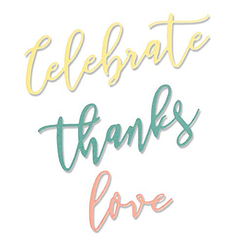 Sizzix Thinlits Die Set 3 Pack , Occasion Phrases by Sharon Drury Cutting dies, Multicolor