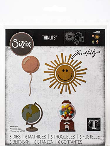 Sizzix Thinlits Die Set 8 Pack Circle Play by Tim Holtz, Multicolor