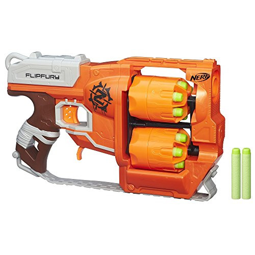 Nerf Zombie Strike FlipFury Blaster,Orange, Etc.