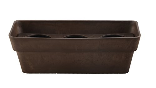 Arcadia Garden Products PSW AR35C Self Watering Window Box, 13.5 by 4.5 by 4.5", Chocolate