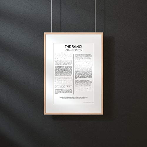 Sleek Stands The Family: A Proclamation to The World, LDS, Family Proclamation, Bold Typography (11x17)