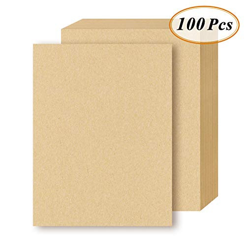 Brown Kraft Letter Sized Stationery Paper, 120GSM Kraft Brown Paper Sheets for Arts, Crafts, and Office Use, 8.5 x 11 Inches