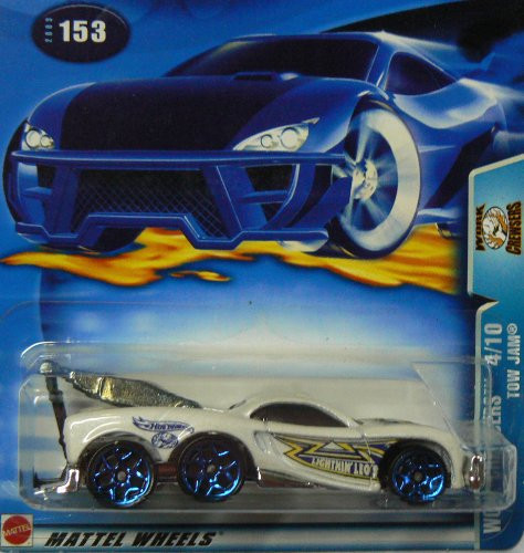 Hot Wheels 2003 Work Crewsers Tow Jam 4/10 WHITE #153 1:64 Scale