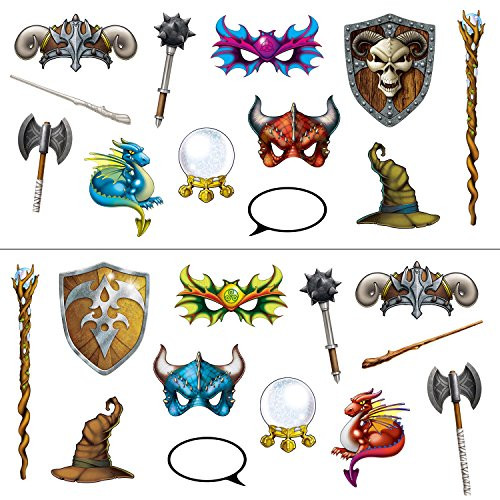 Beistle 59443 Fantasy Photo Fun Signs 24 Piece, 7"-19.75" Multicolored