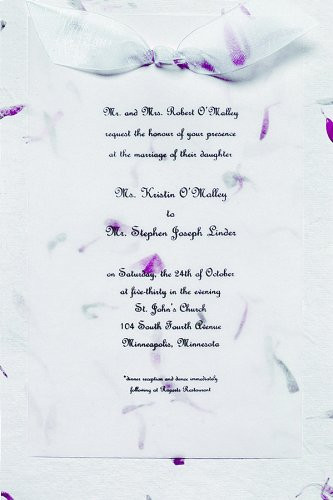Gartner Studios Petals Hand-Made Paper Wedding Invitation Kit, Pink, 10-Count (61034)