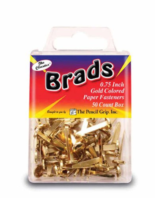 Pencil Grip The Classics Gold Colored Brads, 50 per Box, 6 Boxes per Pack (TPG-37206) Pencil Grip The Classics Gold Colored Brads, 50 per Box, 6 Boxes per Pack (TPG-37206)