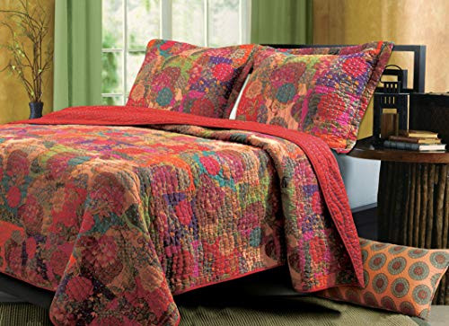 Greenland Home 2-Piece Jewel Quilt Set, Twin, Multicolor