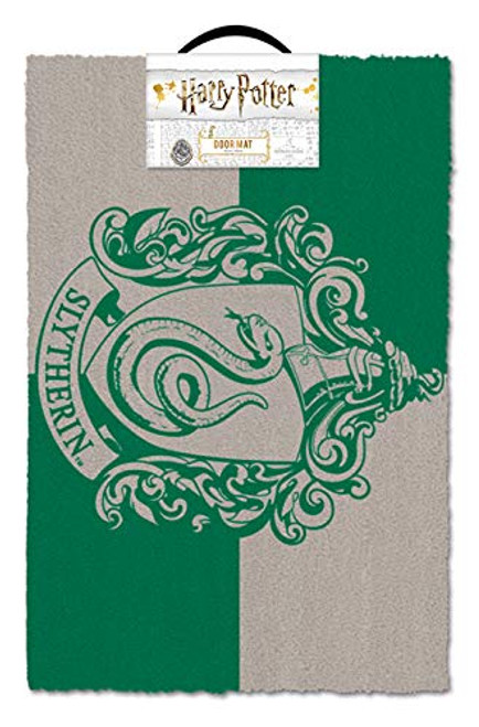 HARRY POTTER - Door/Floor Mat (Size: 24" x 16") (Doormat) (Slytherin Crest) HARRY POTTER - Door/Floor Mat (Size: 24" x 16") (Doormat) (Slytherin Crest)