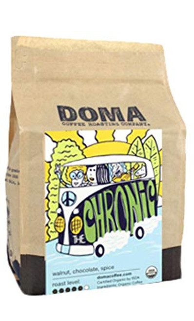 Doma Coffee "The Chronic - Organic" Medium Roasted Fair Trade Organic Whole Bean Coffee - 12 Ounce Bag Doma Coffee "The Chronic - Organic" Medium Roasted Fair Trade Organic Whole Bean Coffee - 12 Ounce Bag