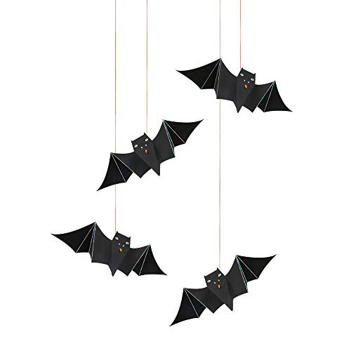 Meri Meri, Halloween, Hanging Bats Decorations - Pack of 8