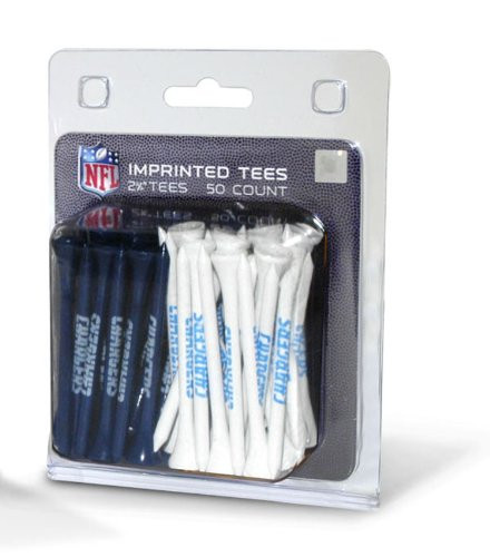 Team Golf NFL San Diego Chargers 2-3/4" Golf Tees, 50 Pack, Regulation Size, Multi Team Colors