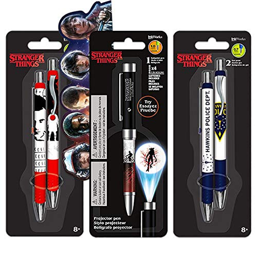Stranger Things Pen Set Stranger Things School Supplies Bundle - 5 Pack Stranger Things Pens for Stranger Things Party Decorations (Stranger Things Office Decor)