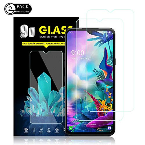 LG G8X ThinQ Screen Protector by YEYEBF, [2 Pack] HD-Clear Full Coverage Tempered Glass Screen Protector [Anti-Scratch][Case-Friendly][3D Touch][Bubble-Free] Screen Protector Glass for LG G8X ThinQ