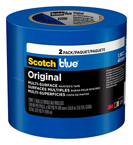 ScotchBlue Original Multi-Surface Painters Tape, 1.88 in x 60 yd, 2 Rolls