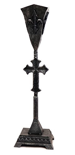 FLEUR DE LIS CANDLE HOLDER 15-3/4"H, 63991 BY ACK