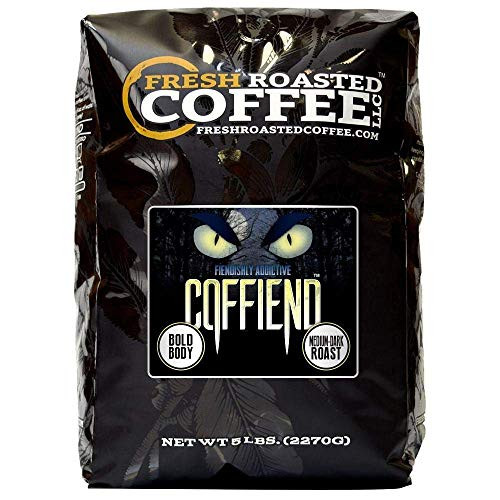 Fresh Roasted Coffee LLC, Coffiend Coffee, Artisan Blend, Medium-Dark Roast, Whole Bean, 5 Pound Bag Fresh Roasted Coffee LLC, Coffiend Coffee, Artisan Blend, Medium-Dark Roast, Whole Bean, 5 Pound Bag