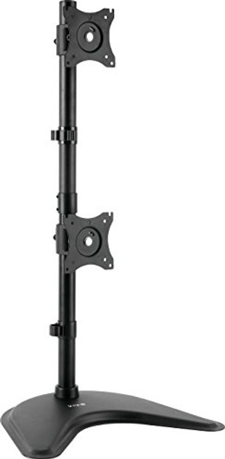 VIVO Dual LCD Monitor Vertical Desk Stand, Free-Standing Mount for 2 Screens up to 27 inches (STAND-V002N)