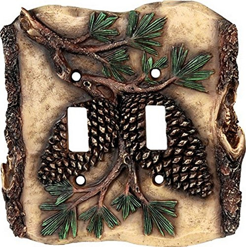 Pine Cone Double Switch Cover by Rivers Edge 567