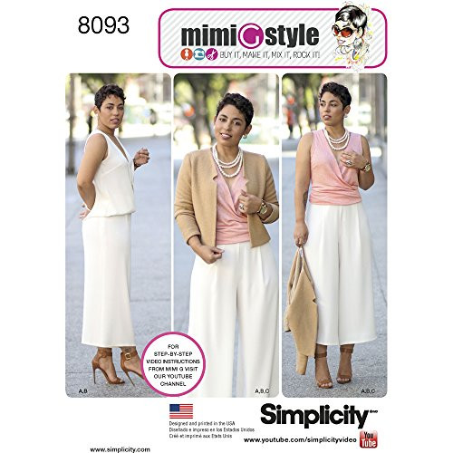 Simplicity Pattern 8093 H5 Misses' Sportswear from Mimi G Style, Size 6-8-10-12-14