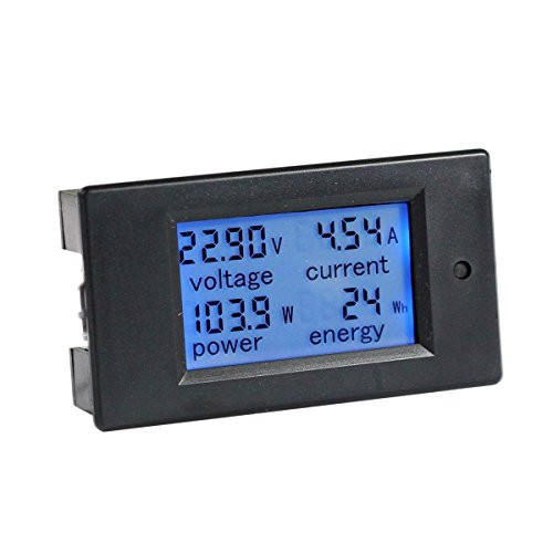 DWZ DC 6.5-100V 0-100A LCD Display Digital Current Voltage Power Energy Meter Multimeter Ammeter Voltmeter with 100A Current Shunt