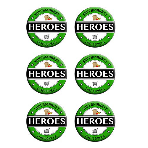 CDX Supermarket, Employees Heroes 6pcs Button